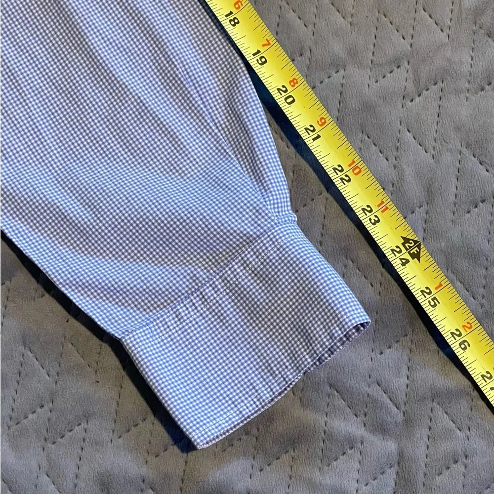 Polo Ralph Lauren button up shirt mens size 15 32-33 white/blue pre-owned‎ cond.
